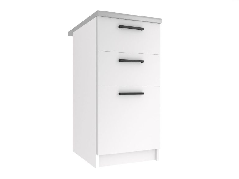 Szafka kuchenna stojąca bez blatu z szufladami TOR SDSZ40/0/WT/WT/0/B1