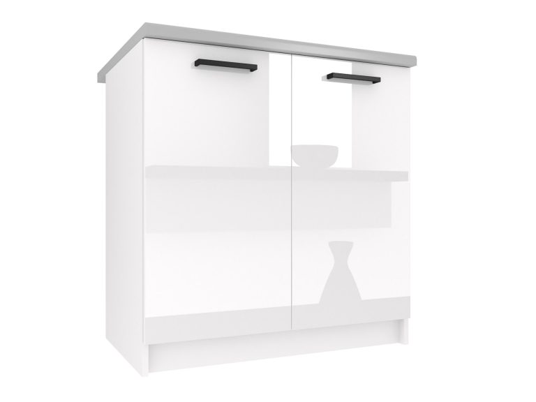 Szafka kuchenna dolna 80cm biały połysk INF SD80/0/WT/W/0/B1