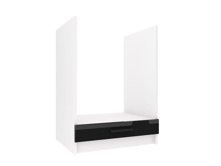 Szafka kuchenna dolna 60cm czarny połysk INF SDP60/0/WT/B/0/B1