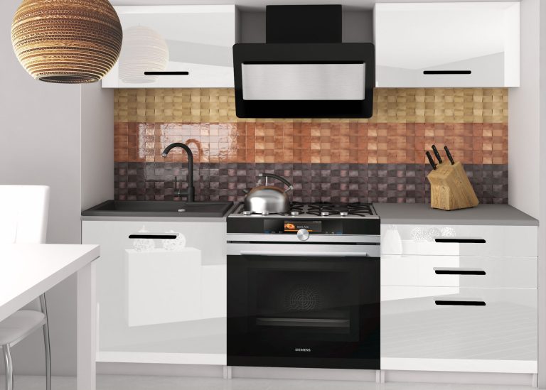 Meble kuchenne 120 cm białe połysk z blatem Producent INF VULCANO2/4/WT/W/0/B1