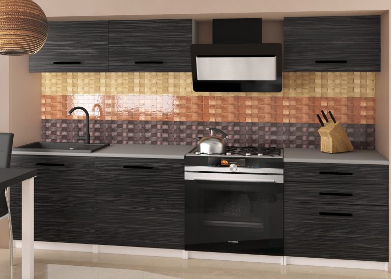 Meble kuchenne 180 cm czarne heban ciemne bez blatu Producent TOR LAURENTINO2/3/WT/HK/BB/B1