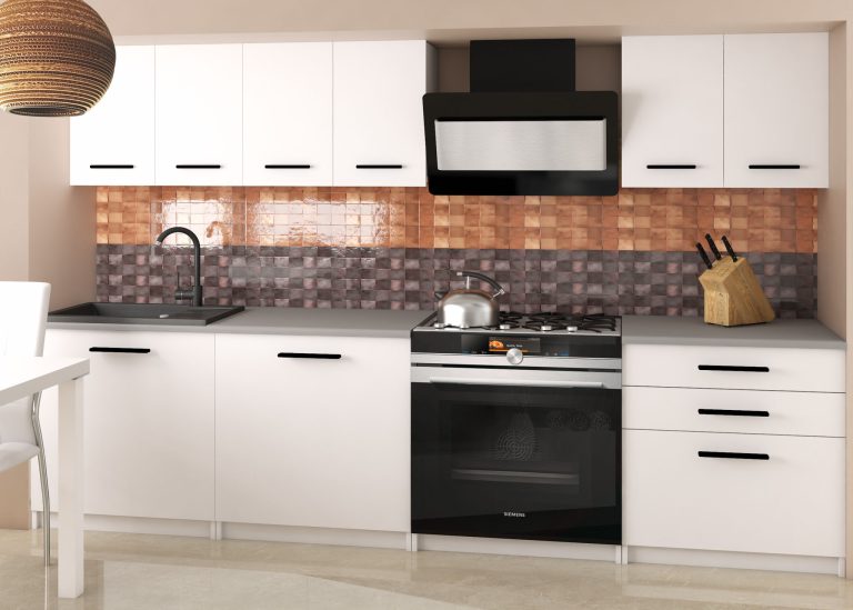 Meble kuchenne 180 cm białe mat z blatem Producent TOR SONIK2/3/WT/WT/0/B1