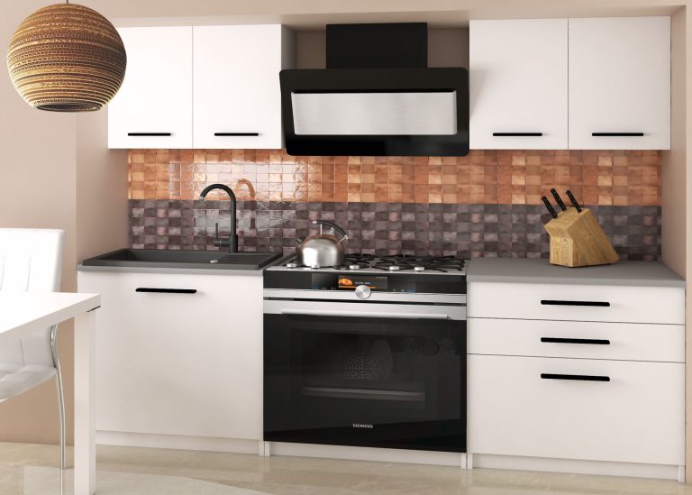 Meble kuchenne 120 cm białe mat z blatem Producent TOR TIESTO2/2/WT/WT/0/B1