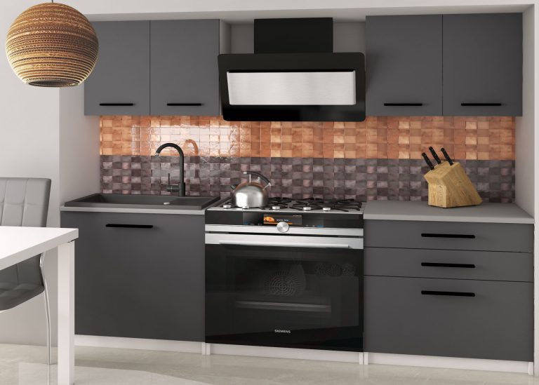 Meble kuchenne 120 cm szare antracyt grafitowy bez blatu Producent TOR TIESTO2/2/WT/SR/BB/B1