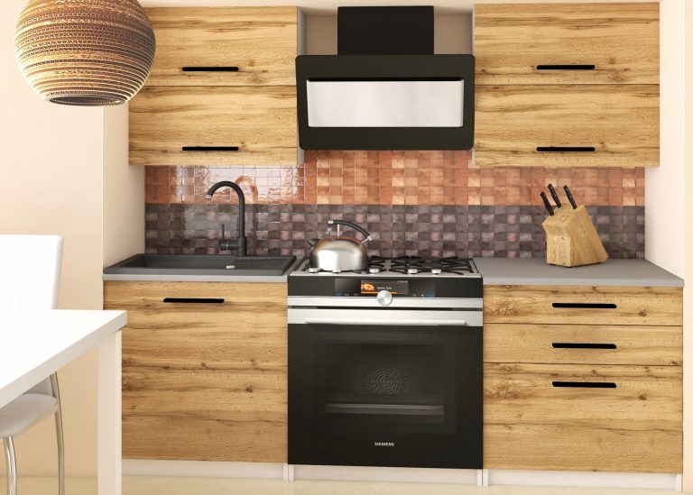 Meble kuchenne 120 cm dębowe dąb wotan dąb sonoma bez blatu Producent TOR ELEGANTA2/2/WT/DW/BB/B1