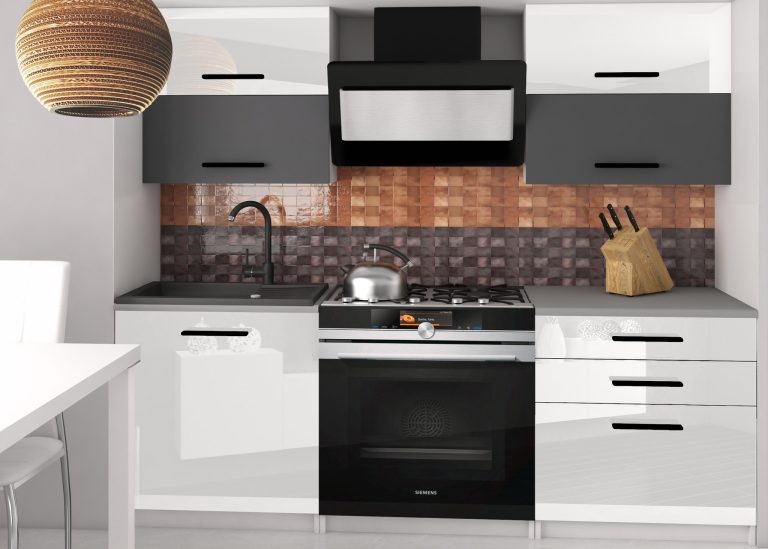 Meble kuchenne 120 cm białe połysk szary antracyt grafitowy bez blatu Producent INF ELEGANTA2/2/WT/WSRW/BB/B1