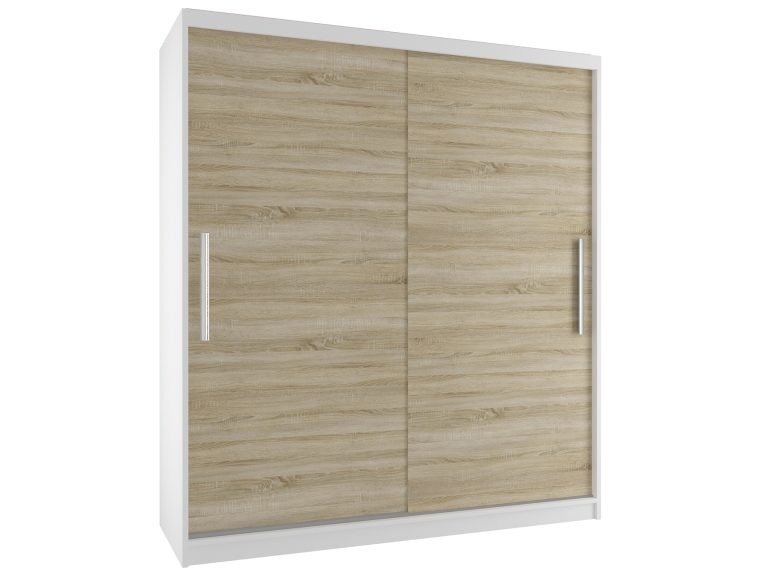 Szafa przesuwna 133 cm dębowa dąb wotan dąb sonoma Producent SI SZP2/2/W/DS/0/AL