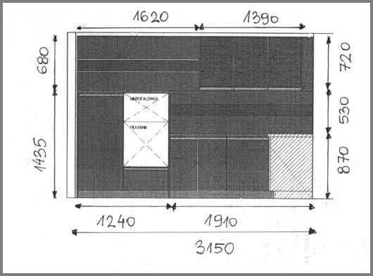 Zestaw mebli kuchennych Natura