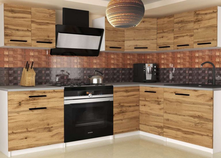 Meble kuchenne 300 cm dębowe dąb wotan dąb sonoma z blatem Producent TOR ARMIN2/2/WT/DW/0/B1