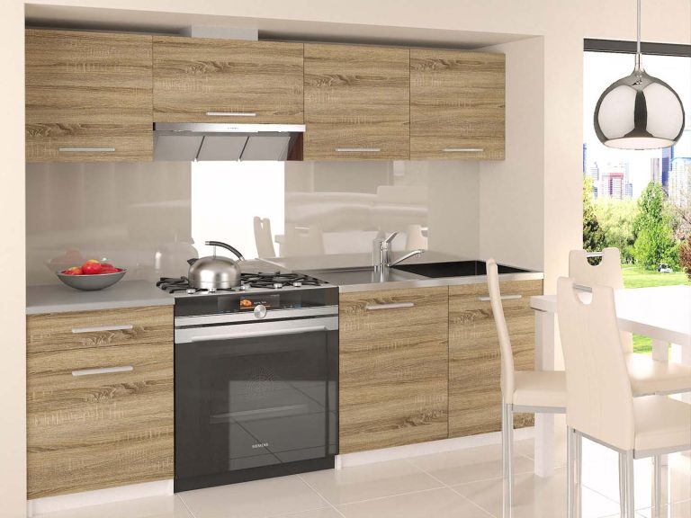 Meble kuchenne 180 cm dębowe dąb wotan dąb sonoma bez blatu Producent TOR SUPERUNIQA3/3/WT/DS/BB/E