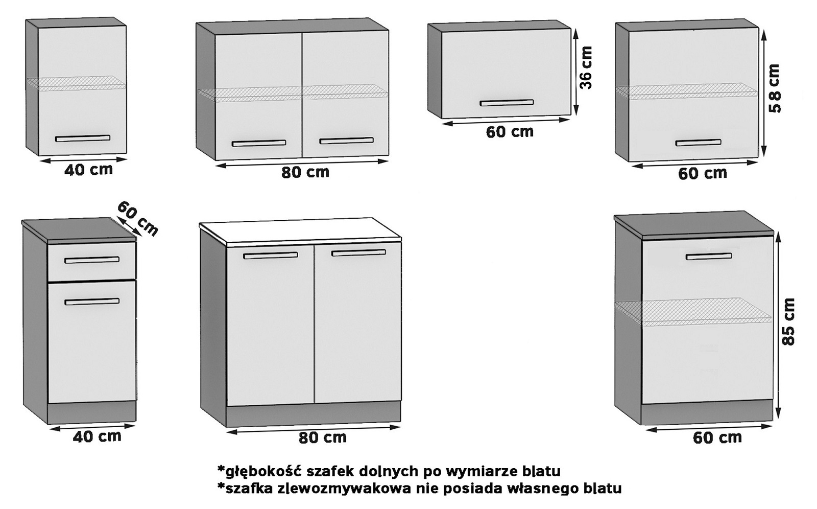 Meble kuchenne 240 cm dębowe dąb wotan dąb sonoma z blatem Producent TOR UNIQA3/4/WT/DS/0/E