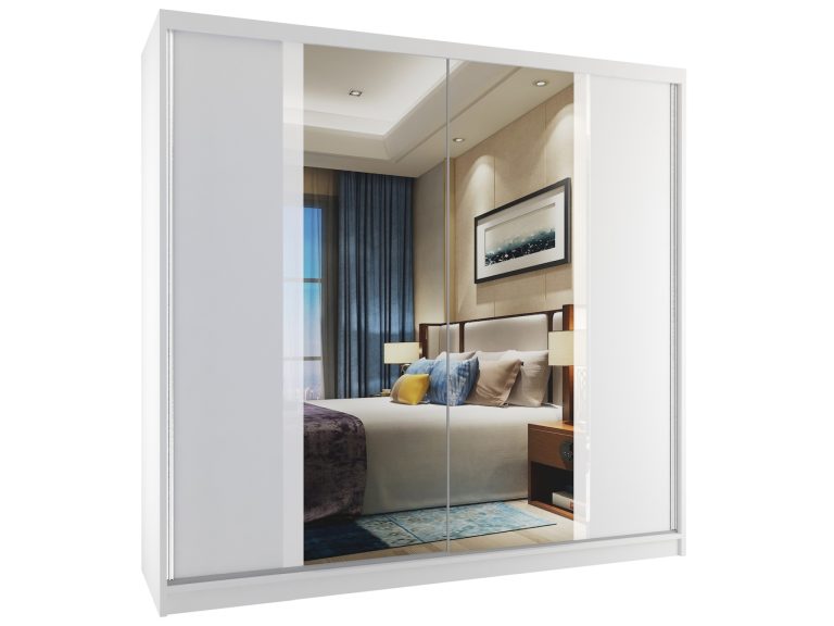 Szafa przesuwna 200 cm z lustrem biała mat Producent
