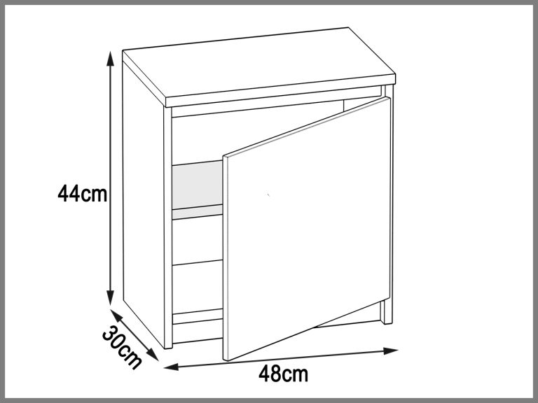Szafka nocna MH SN1/0/B/HK/W/0