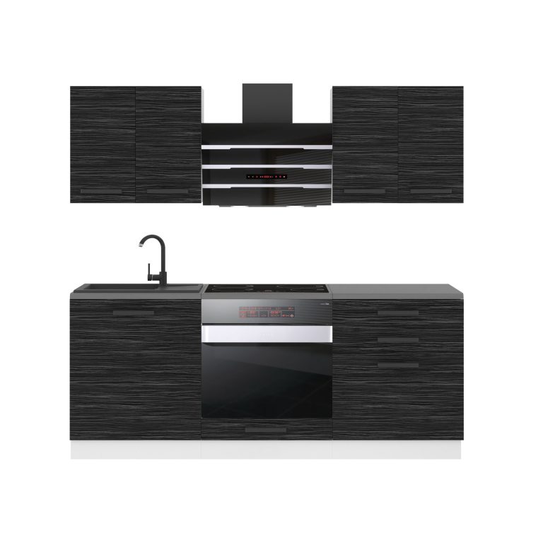 Meble kuchenne Premium Full Version 180 cm czarne heban ciemne bez blatu Producent TOR MARY/0/WT/HK/0/B1