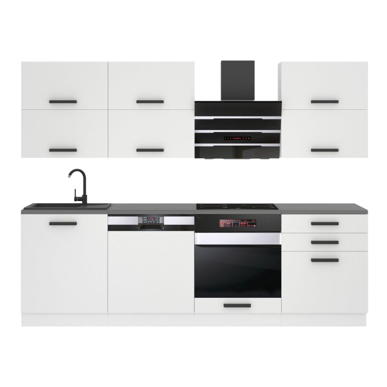 Meble kuchenne Premium Full Version 240 cm białe mat bez blatu Producent TOR MADISON/0/WT/WT/0/B1