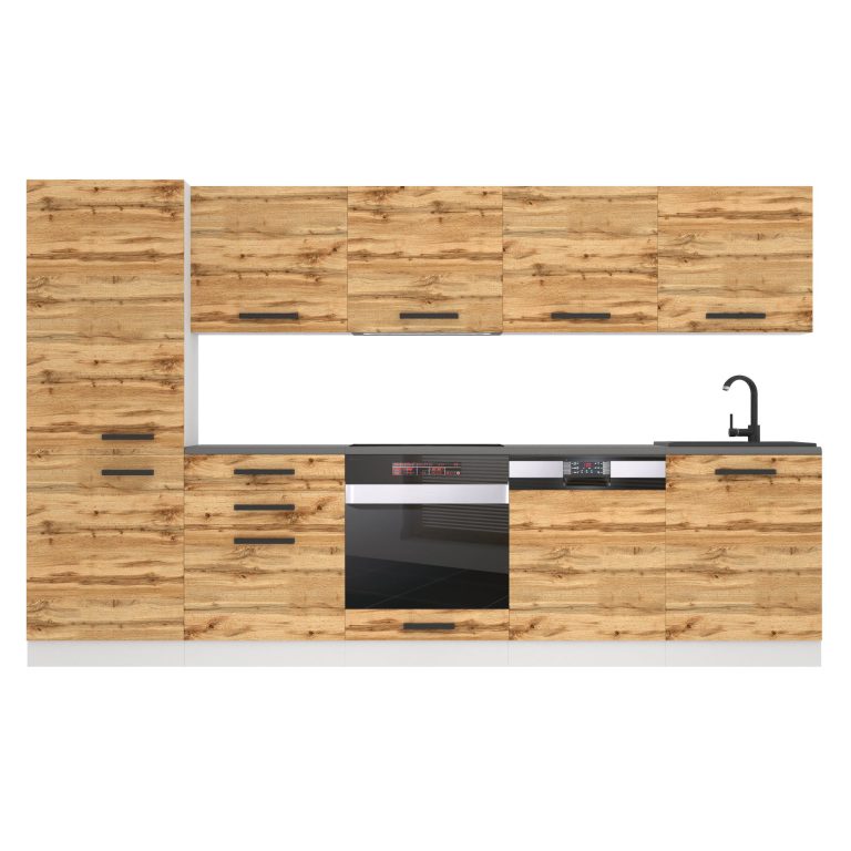 Meble kuchenne Premium Full Version 300 cm dębowe dąb wotan dąb sonoma bez blatu Producent TOR ROSE/0/WT/DW/0/B1