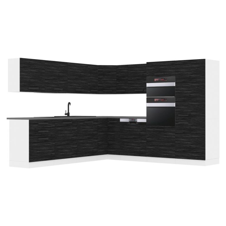 Meble kuchenne Premium Full Version 540 cm czarne heban ciemne bez blatu Producent TOR JANE/0/WT/HK/0/B1