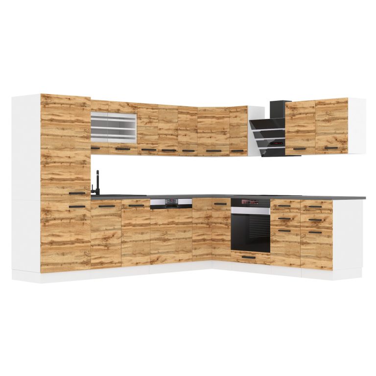 Meble kuchenne Premium Full Version 520 cm dębowe dąb wotan dąb sonoma bez blatu Producent TOR JULIE/0/WT/DW/0/B1