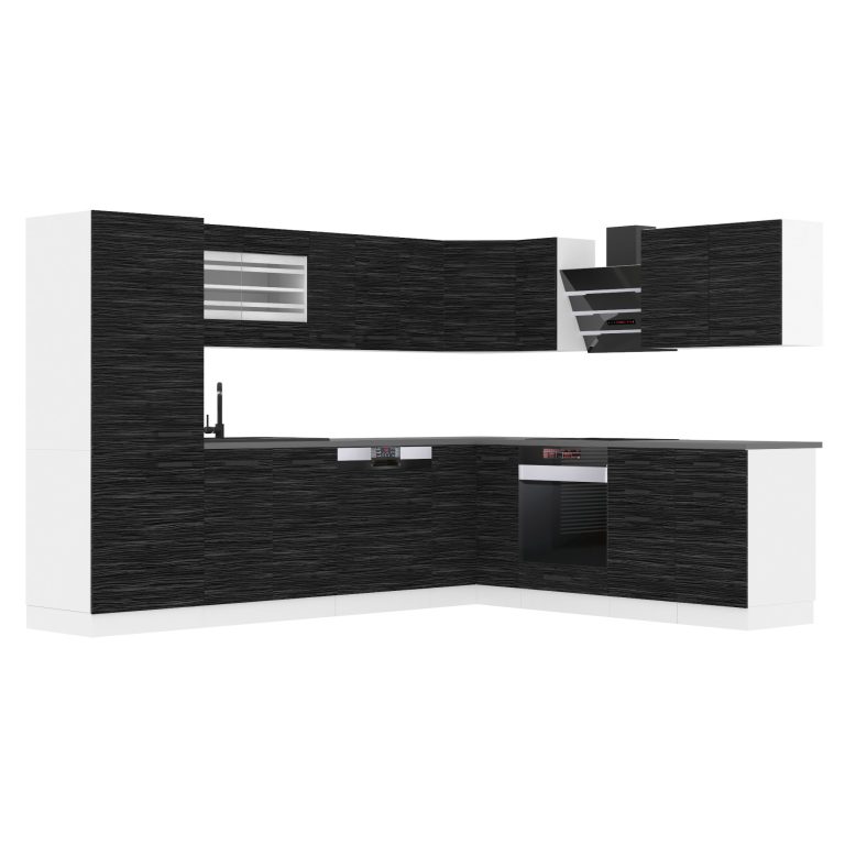 Meble kuchenne Premium Full Version 520 cm czarne heban ciemne bez blatu Producent TOR JULIE/0/WT/HK/0/B1