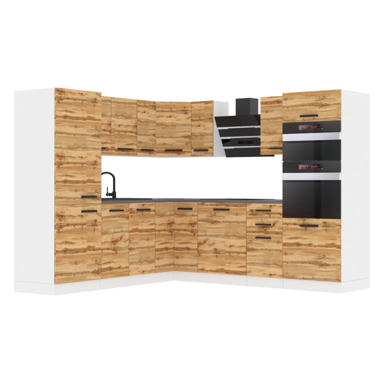 Meble kuchenne Premium Full Version 480 cm dębowe dąb wotan dąb sonoma bez blatu Producent TOR STACY/0/WT/DW/0/B1