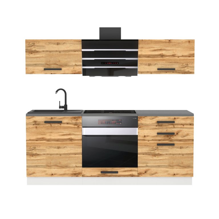 Meble kuchenne Premium Full Version 180 cm dębowe dąb wotan dąb sonoma z blatem Producent TOR SOPHIA/0/WT/DW/B/B1