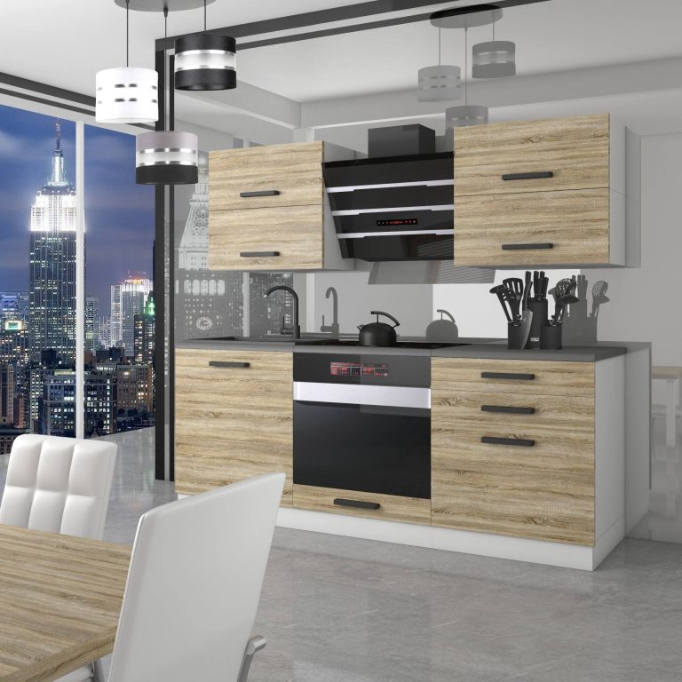 Meble kuchenne Premium Full Version 180 cm dębowe dąb wotan dąb sonoma bez blatu Producent TOR EMILY/0/WT/DS/0/B1