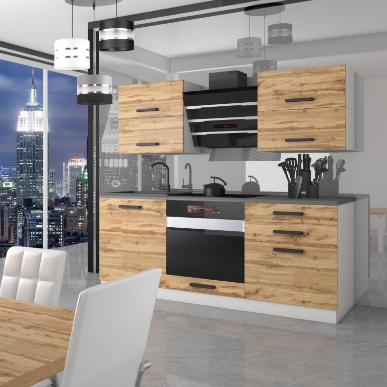 Meble kuchenne Premium Full Version 180 cm dębowe dąb wotan dąb sonoma bez blatu Producent TOR EMILY/0/WT/DW/0/B1