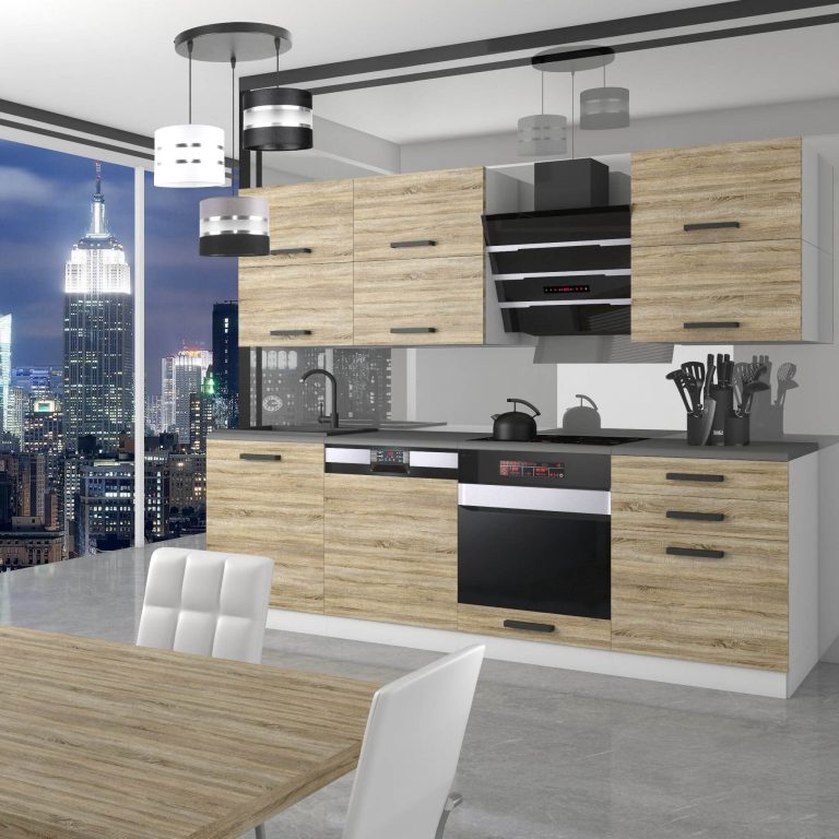 Meble kuchenne Premium Full Version 240 cm dębowe dąb wotan dąb sonoma bez blatu Producent TOR MADISON/0/WT/DS/0/B1