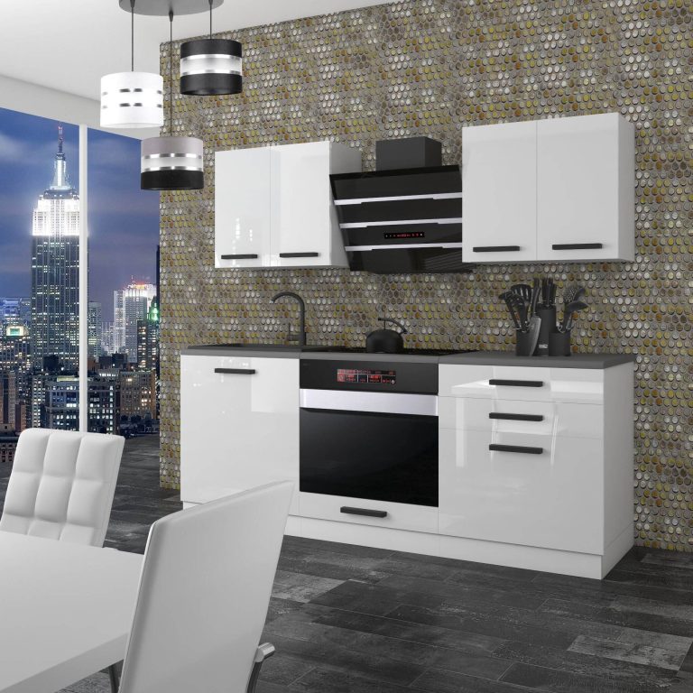 Meble kuchenne Premium Full Version 180 cm białe połysk bez blatu Producent INF MARY/0/WT/W/0/B1