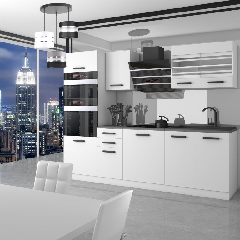 Meble kuchenne Premium Full Version 240 cm białe mat bez blatu Producent TOR TRACY/0/WT/WT/0/B1