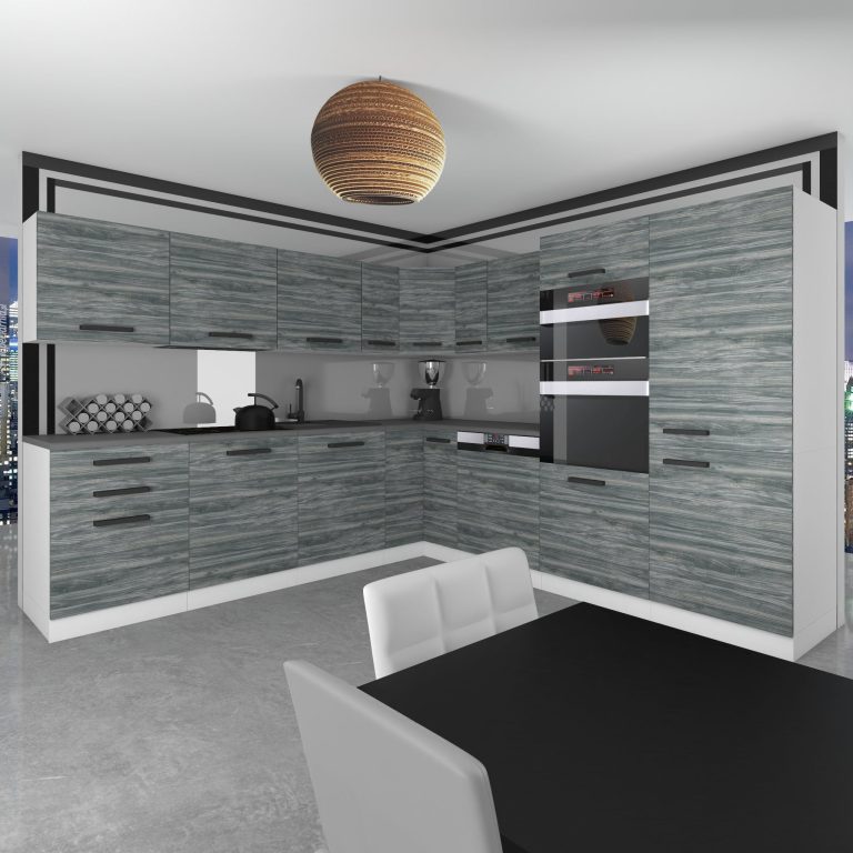 Meble kuchenne Premium Full Version 540 cm szare antracyt grafitowe bez blatu Producent TOR JANE/0/WT/GW/0/B1