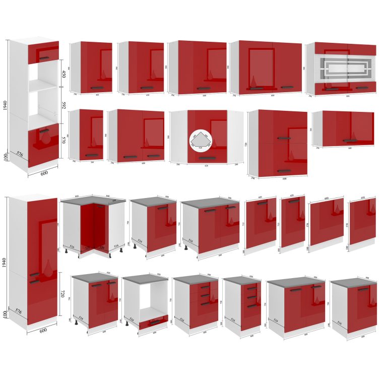 Szafka kuchenna górna 40cm INF SG40/0/WT/R/0/B1/PP