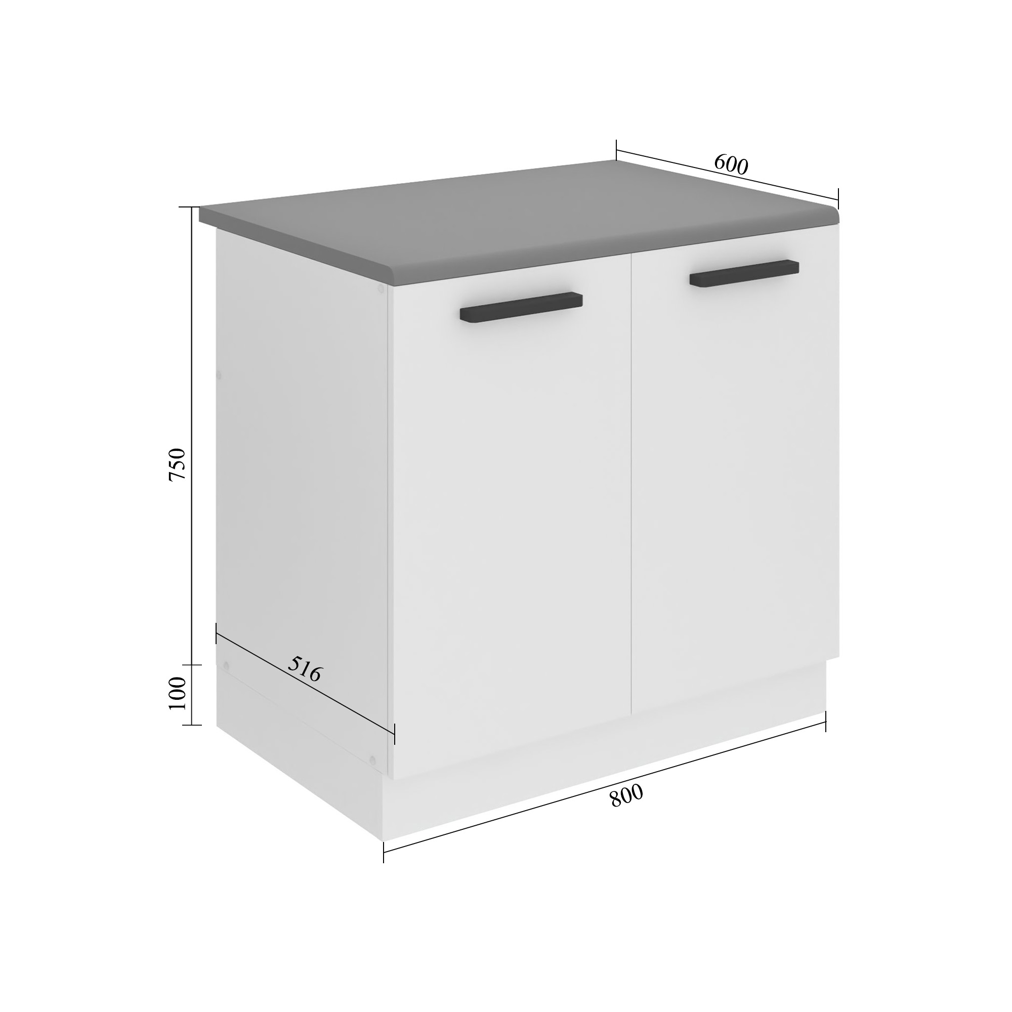 Szafka kuchenna zlewozmywakowa 80cm TOR SDZ80/0/WT/DW/0/B1/PP