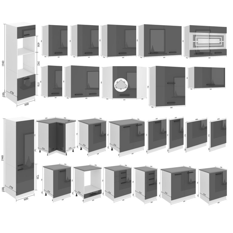 Szafka kuchenna dolna piekarnikowa 60cm INF SDP60/0/WT/S/B/B1/PP