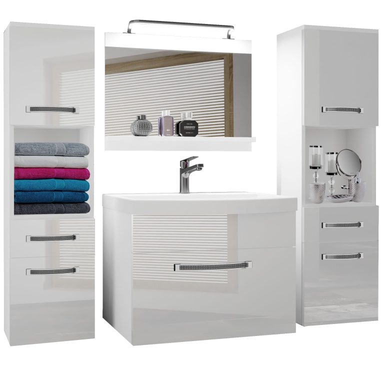 Zestaw mebli łazienkowych Glamour 100 GLA P 6/0/W/W/0/MB/PP