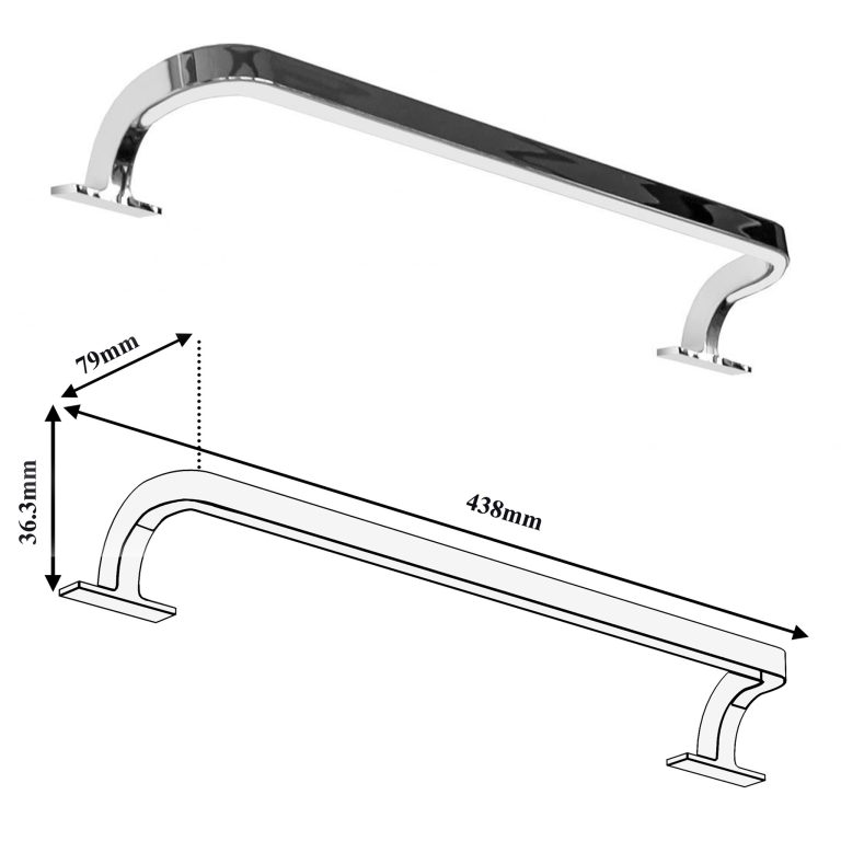 Zestaw mebli łazienkowych Glamour  78 GLA M 5/0/W/HK/0/MB/PP