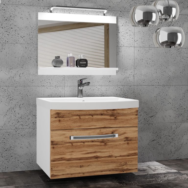 Zestaw mebli łazienkowych Glamour 4 GLA M 1/0/W/DW/0/MB/PP