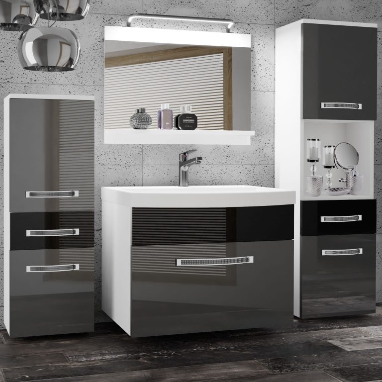 Zestaw mebli łazienkowych Glamour 88 GLA P 5/0/W/SB/0/MB/PP