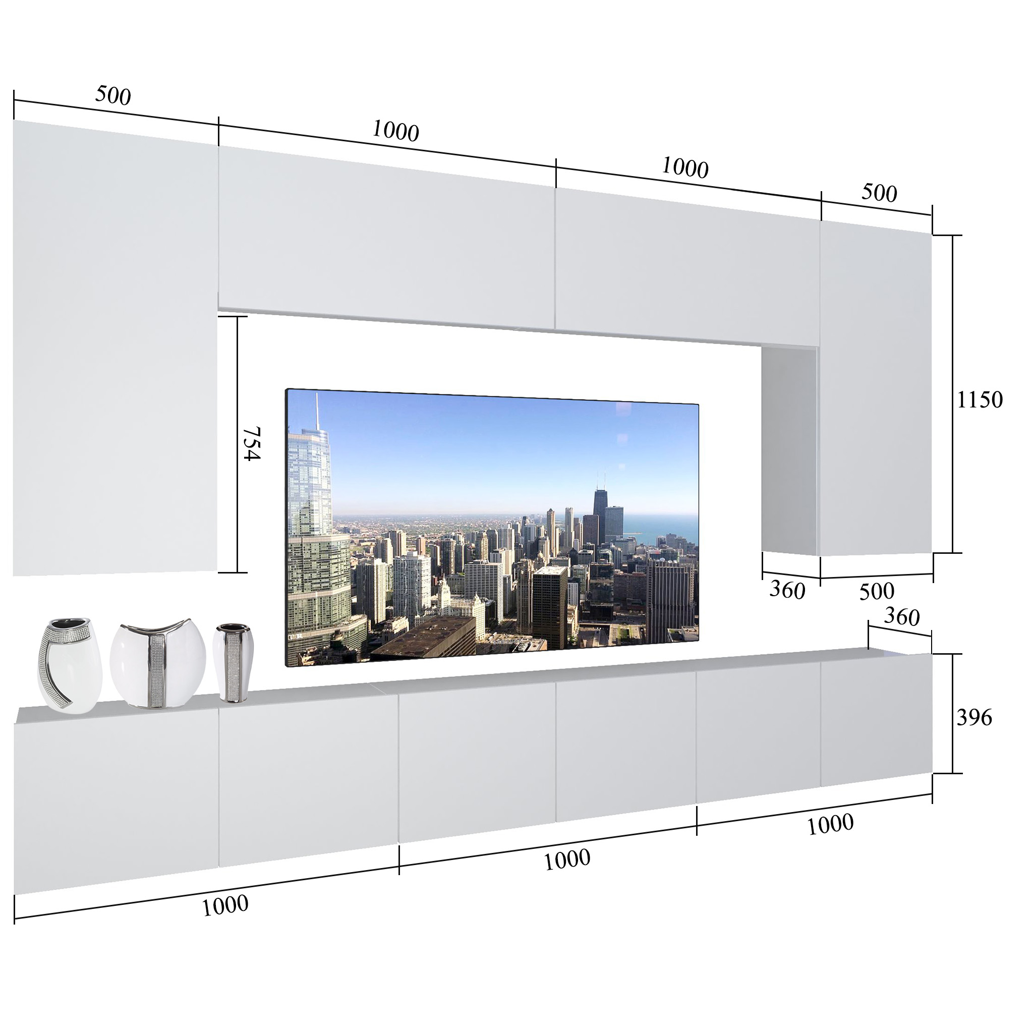 Meblościanka Nexum 19 NEX 2/0/W/W/0/0/PP