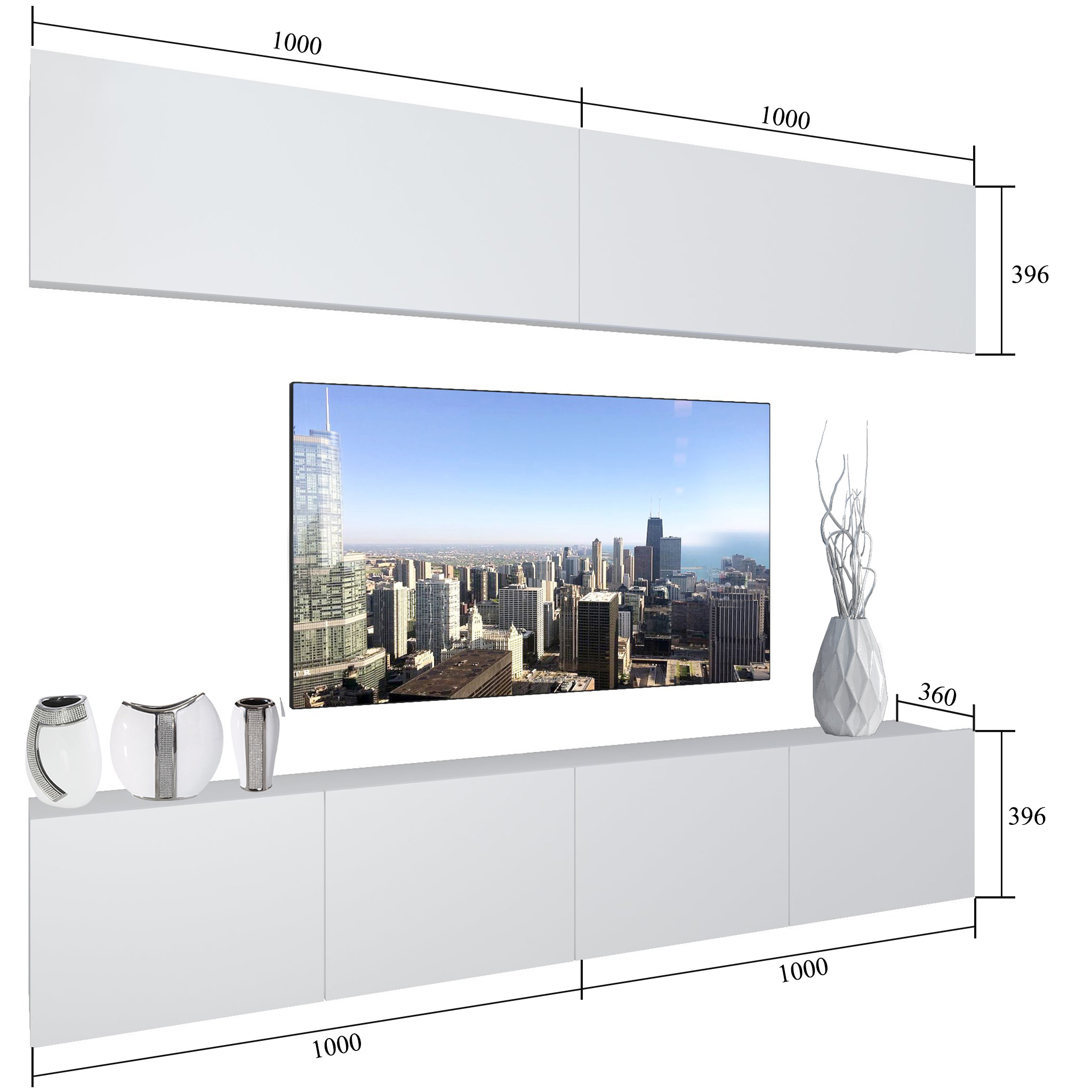 Meblościanka Nexum 98 NEX 6/0/W/DWB/0/0/PP