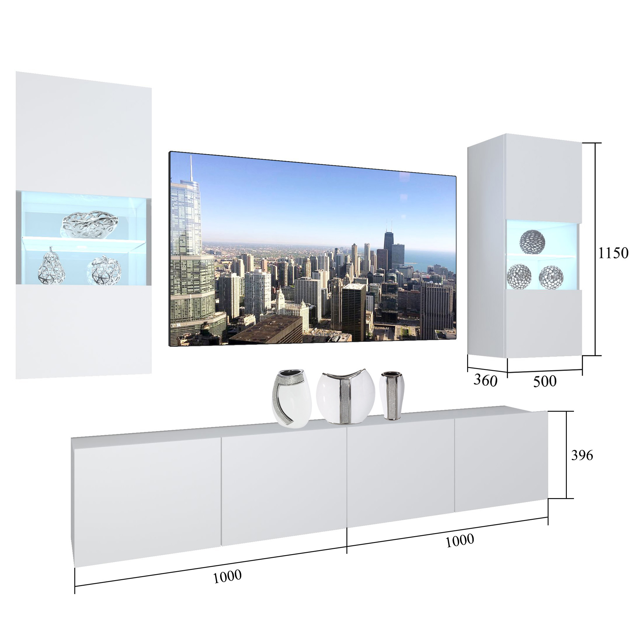 Meblościanka Nexum 110 NEX 7/0/W/BBDW/0/0/PP