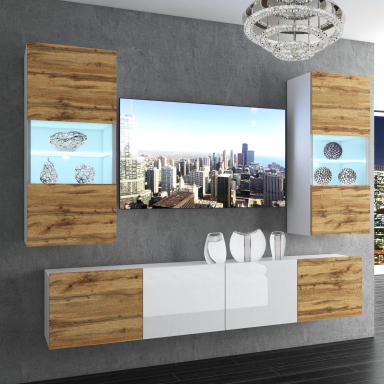 Meblościanka Nexum 104 NEX 7/0/W/DWDWW/0/0/PP