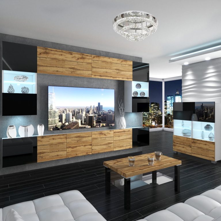 Meblościanka Nexum 14 NEX 1/0/W/BDWBDW/0/0/PP