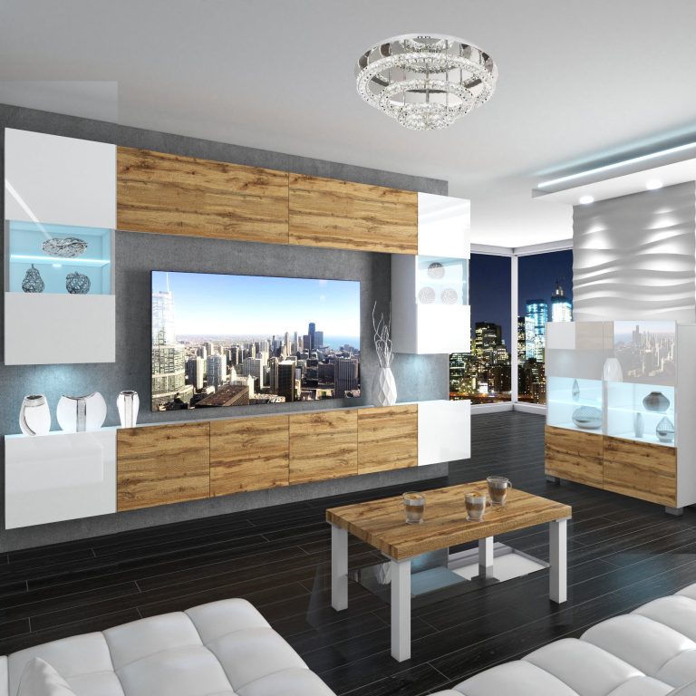 Meblościanka Nexum 7 NEX 1/0/W/WDWWDW/0/0/PP