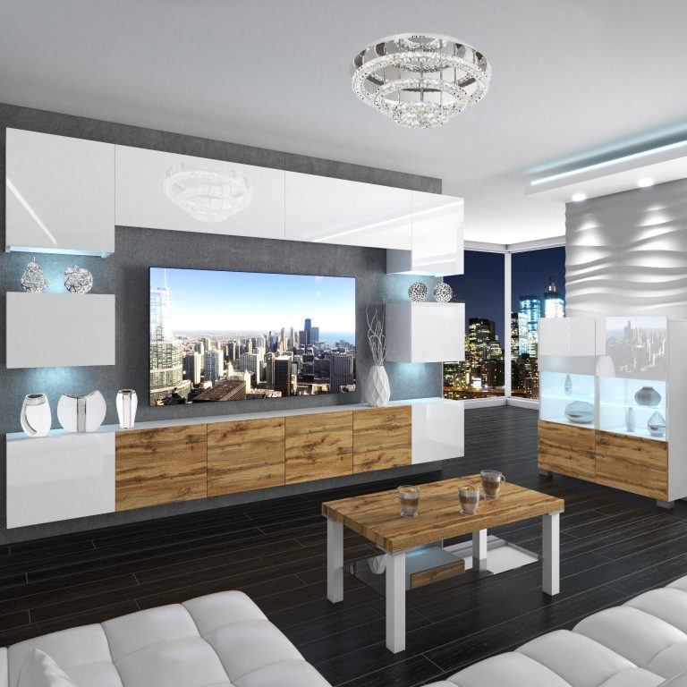 Meblościanka Nexum 45 NEX 3/0/W/WWWDW/0/0/PP