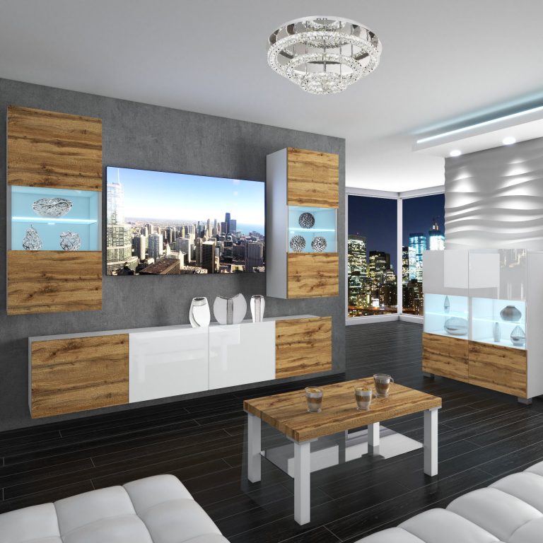 Meblościanka Nexum 104 NEX 7/0/W/DWDWW/0/0/PP