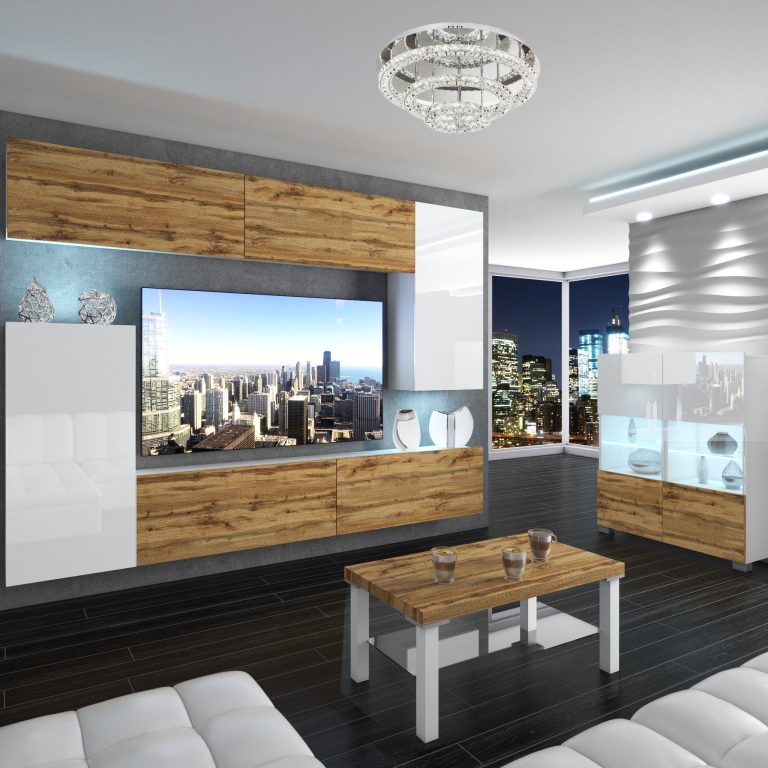 Meblościanka Nexum 124 NEX 8/0/W/DWWWDW/0/0/PP