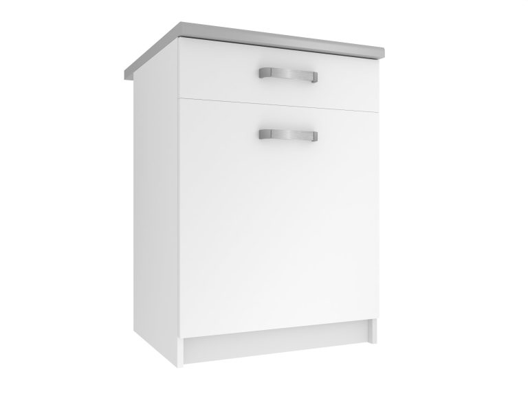 Szafka kuchenna stojąca bez blatu bez blatu z szufladami TOR SDSZ1-60/0/WT/WT/BB/U
