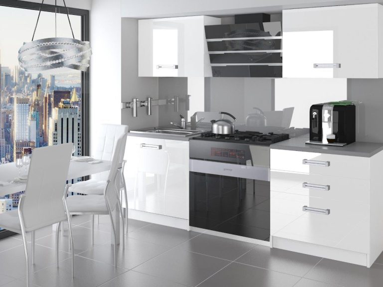 Meble kuchenne 120 cm białe połysk bez blatu Producent INF SATURNO/2/WT/W/BB/D