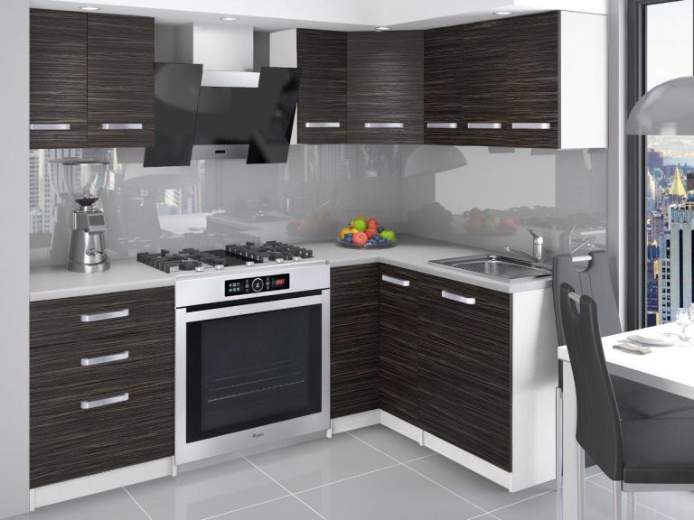 Meble kuchenne 300 cm czarne heban ciemne z blatem Producent TOR ARMIN/2/WT/HK/0/U